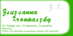 zsuzsanna krompaszky business card